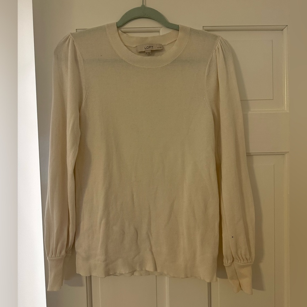 Loft White Sweater